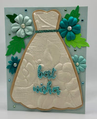 Best Wishes 4 x 6 Handmade Wedding Greeting Card