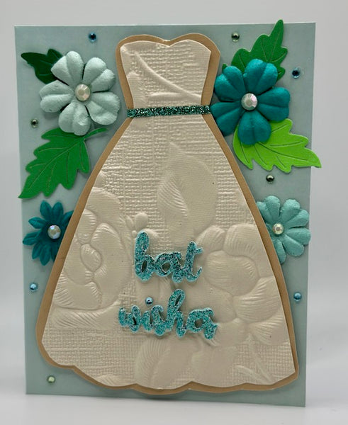 Best Wishes 4 x 6 Handmade Wedding Greeting Card