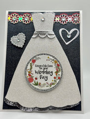 Congratulations 4 x 6 Handmade Wedding Greeting Card